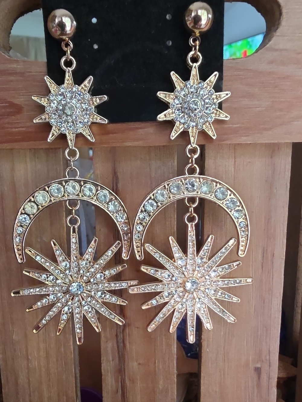 Celestial Style Sun And Moon Earrings